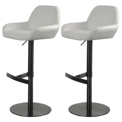 Tabourets de bar pivotants et réglables en métal brillant