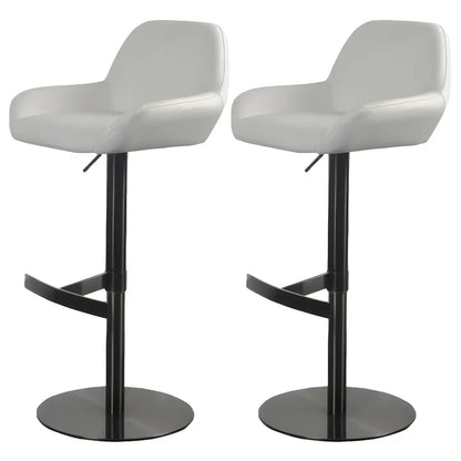 Tabourets de bar pivotants et réglables en métal brillant