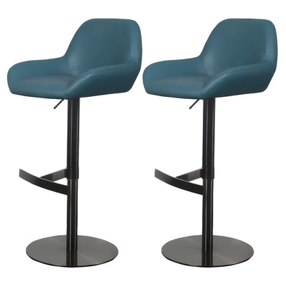 Tabourets de bar pivotants et réglables en métal brillant