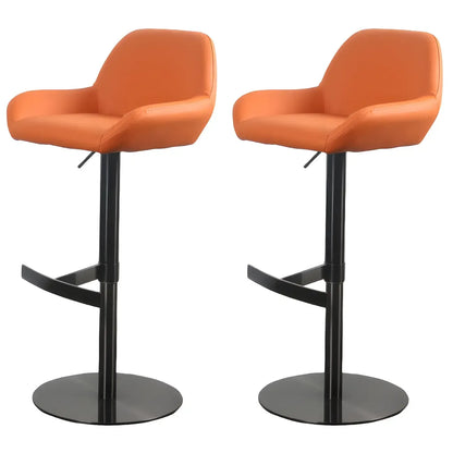 Tabourets de bar pivotants et réglables en métal brillant