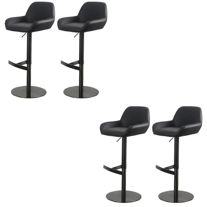 Tabourets de bar pivotants et réglables en métal brillant