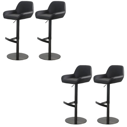 Tabourets de bar pivotants et réglables en métal brillant