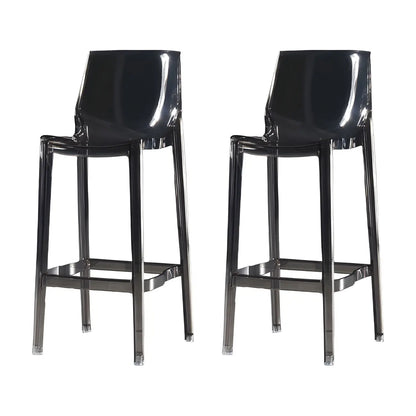 Tabouret de bar rectangulaire chic et résistant, en acrylique transparent moderne