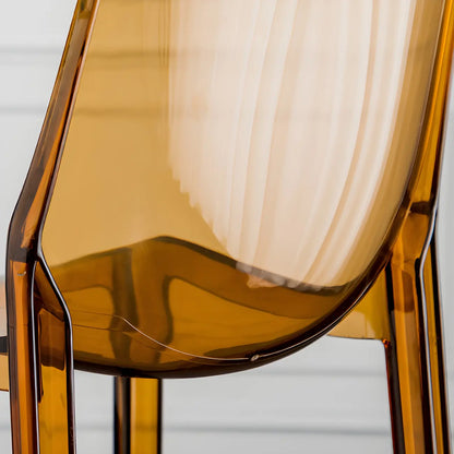 Tabouret de bar rectangulaire chic et résistant, en acrylique transparent moderne