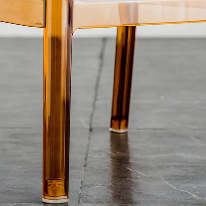 Tabouret de bar rectangulaire chic et résistant, en acrylique transparent moderne