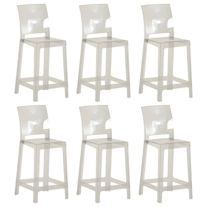 Tabouret de bar moderne en acrylique lisse et élégant avec dossier circulaire