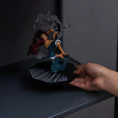 Étagère en bambou gris, vitrine avec porte en acrylique