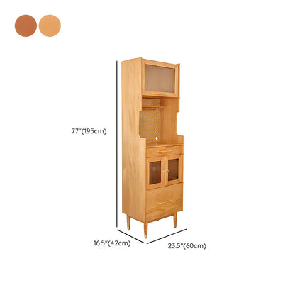 vaisselier de salle à manger avec portes vitrées en noyer réglables