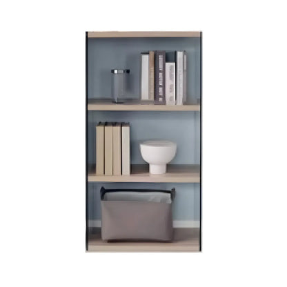 Étagère bibliothèque ouverte tendance en verre et bois