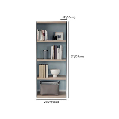 Étagère bibliothèque ouverte tendance en verre et bois