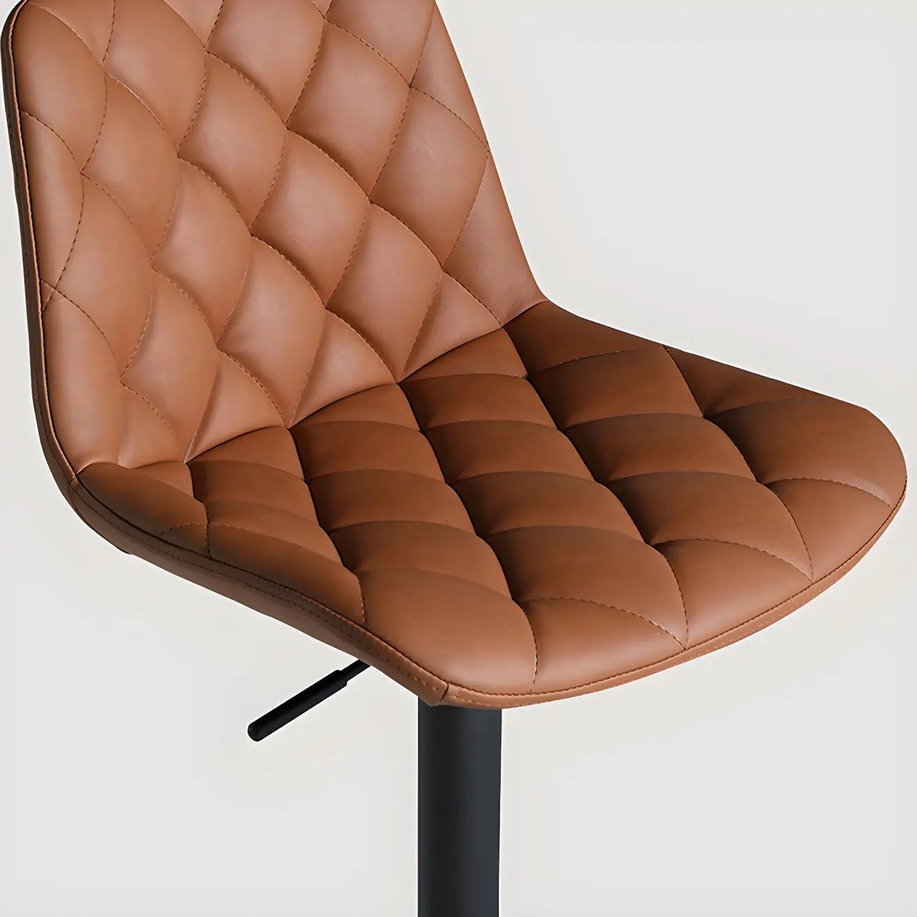 Tabouret de bar moderne pivotant et réglable avec dossier bas rembourré