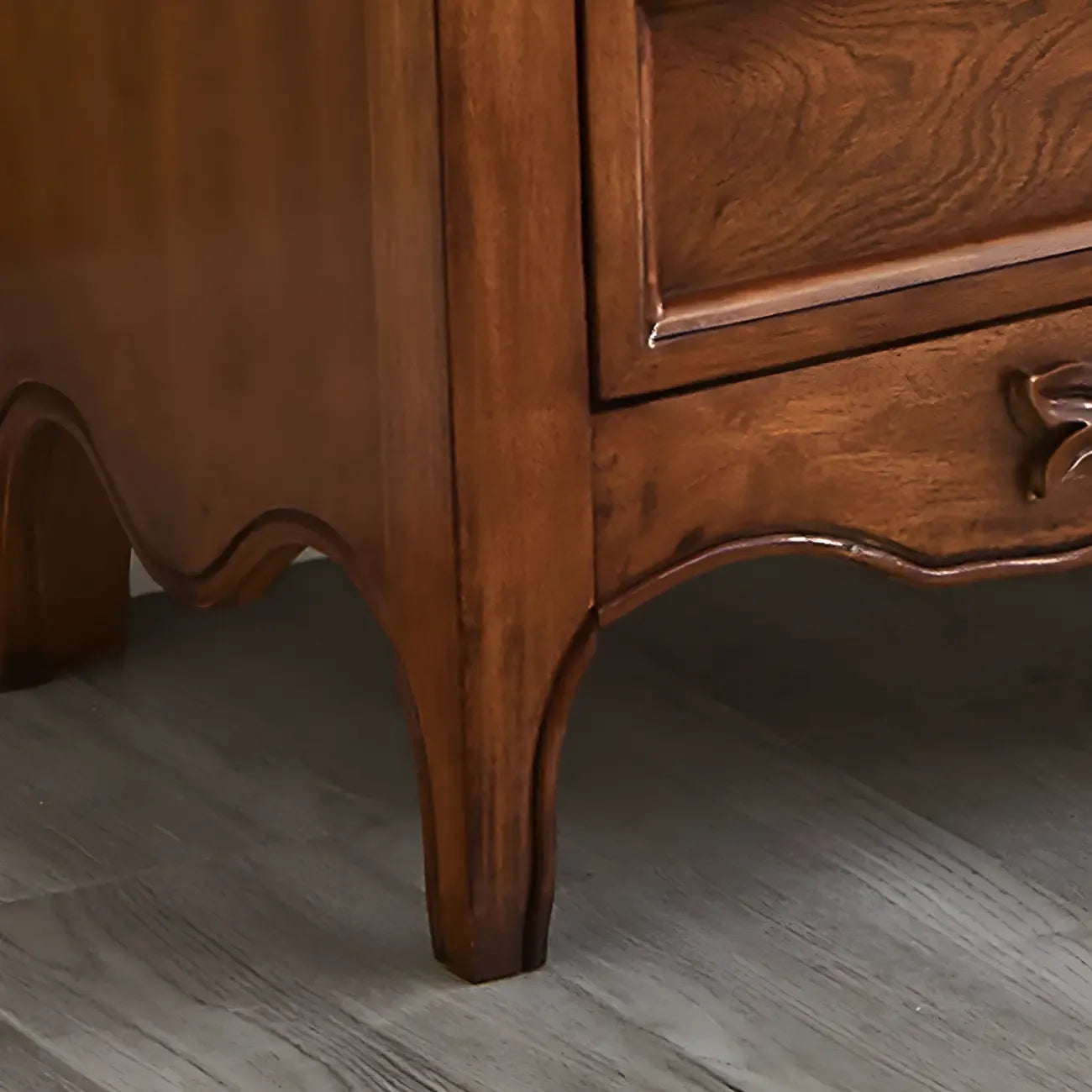 Bibliothèque traditionnelle en bois marron à 3 étagères avec tiroir