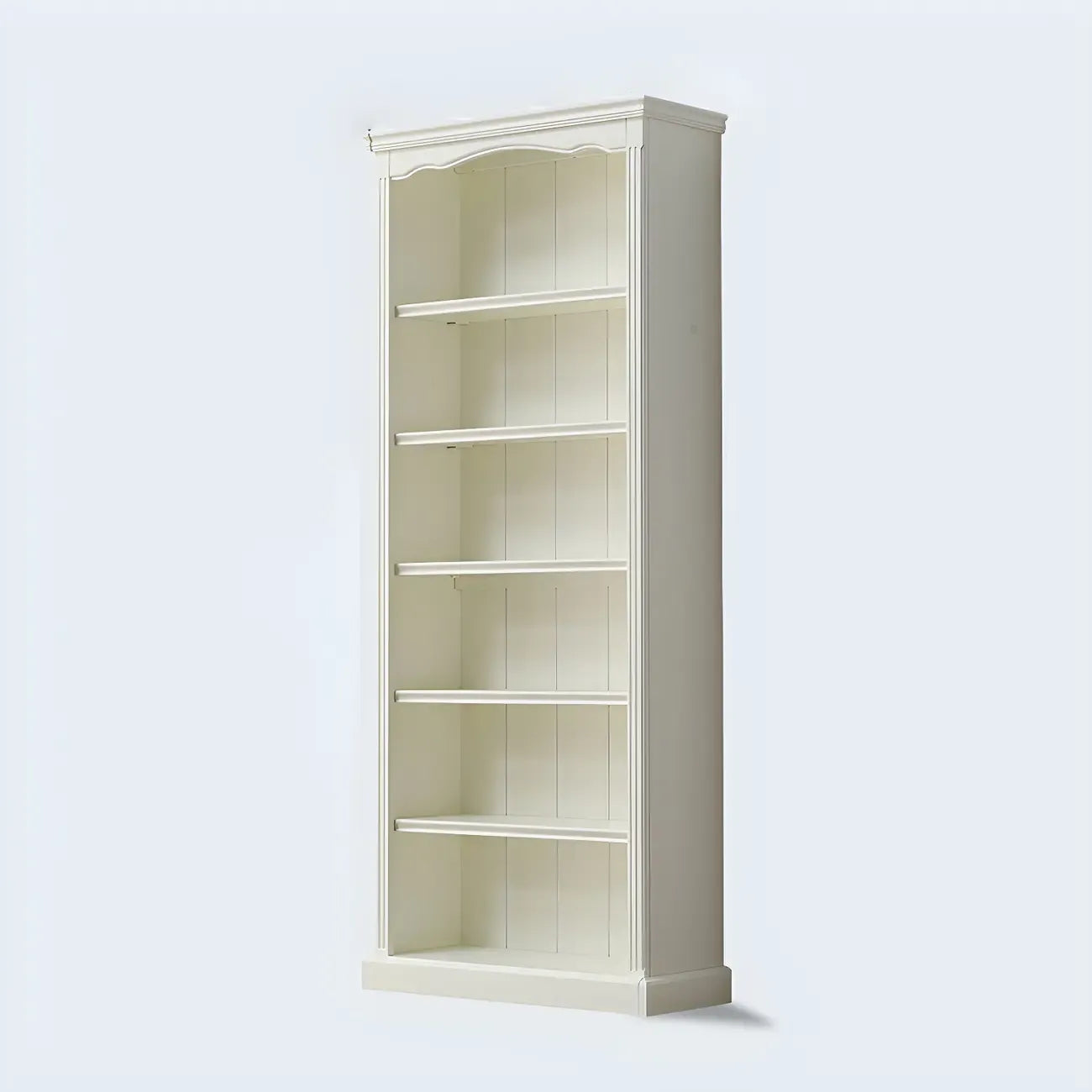 Bibliothèque rectangulaire classique et simple en bois blanc
