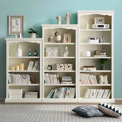 Bibliothèque rectangulaire classique et simple en bois blanc
