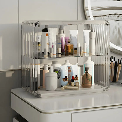 Vitrine empilable en acrylique transparent pour salon