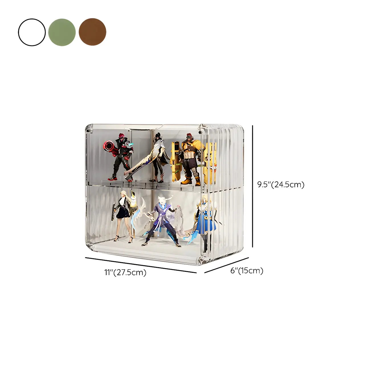 Vitrine empilable en acrylique transparent pour salon