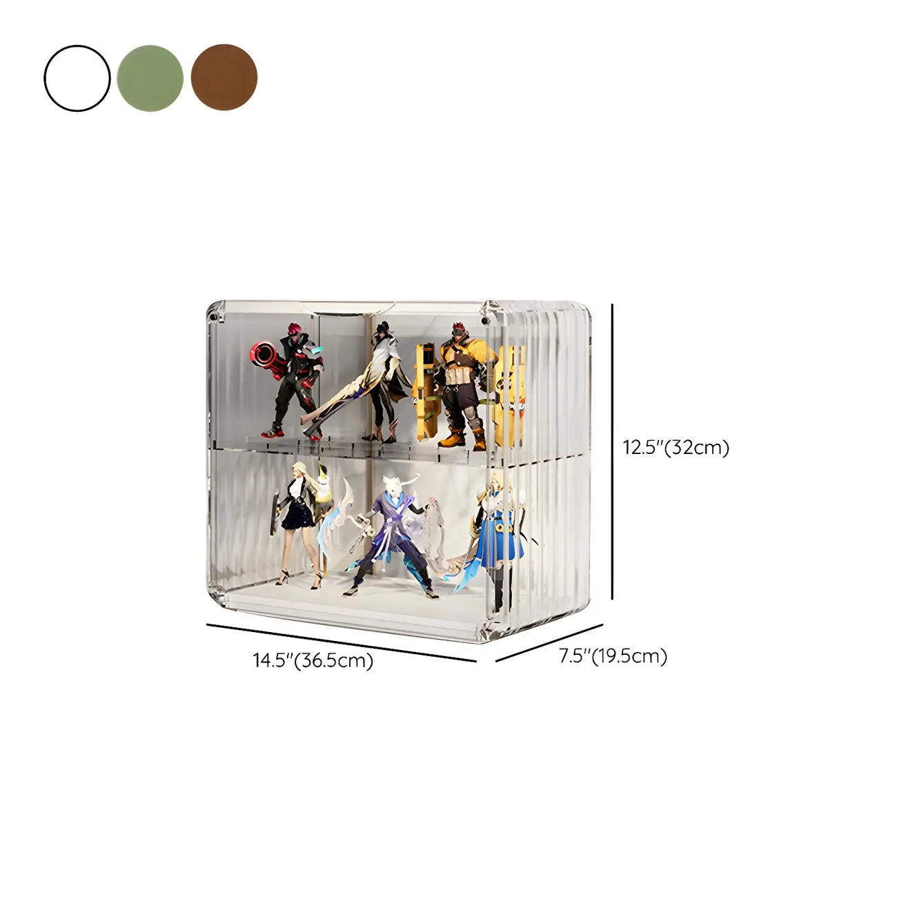 Vitrine empilable en acrylique transparent pour salon