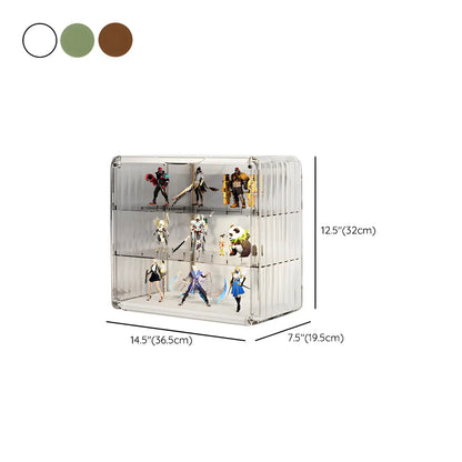 Vitrine empilable en acrylique transparent pour salon