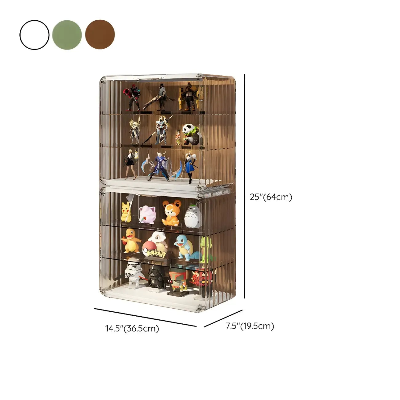 Vitrine empilable en acrylique transparent pour salon