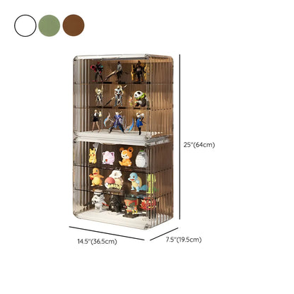 Vitrine empilable en acrylique transparent pour salon