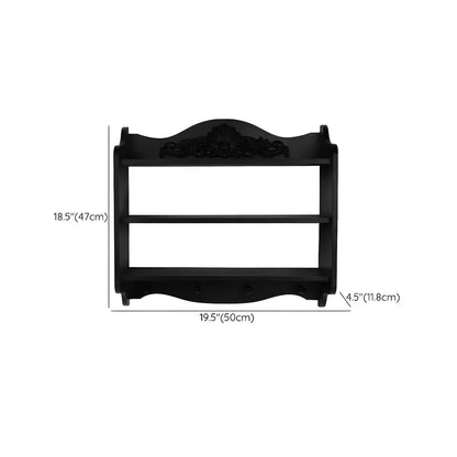 Petite vitrine murale en bois noir