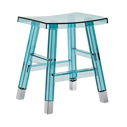 Tabouret de bar empilable chic en acrylique aux couleurs vibrantes
