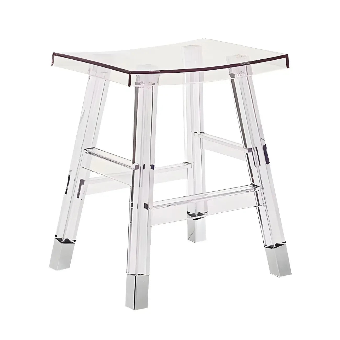 Tabouret de bar empilable chic en acrylique aux couleurs vibrantes
