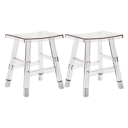 Tabouret de bar empilable chic en acrylique aux couleurs vibrantes