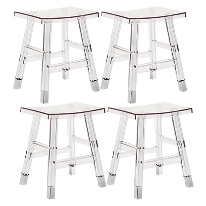 Tabouret de bar empilable chic en acrylique aux couleurs vibrantes