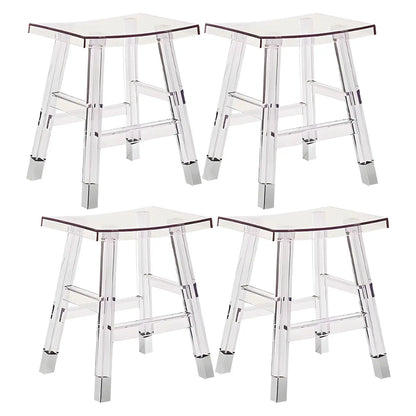 Tabouret de bar empilable chic en acrylique aux couleurs vibrantes