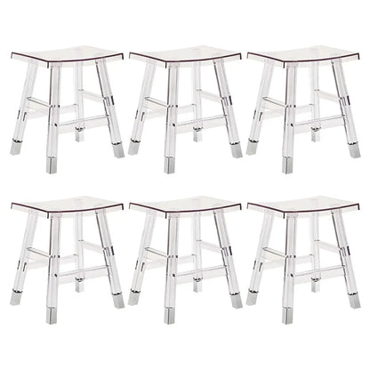 Tabouret de bar empilable chic en acrylique aux couleurs vibrantes