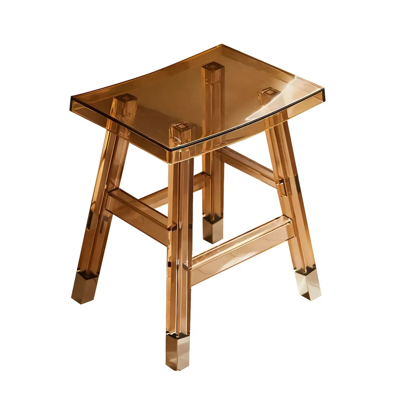 Tabouret de bar empilable chic en acrylique aux couleurs vibrantes