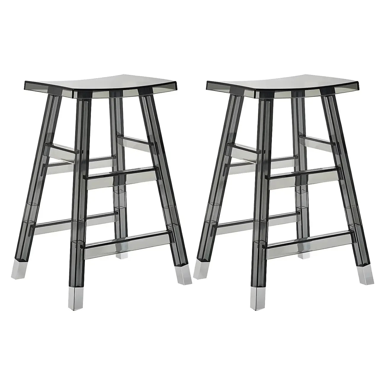 Tabouret de bar empilable chic en acrylique aux couleurs vibrantes