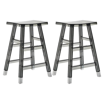 Tabouret de bar empilable chic en acrylique aux couleurs vibrantes