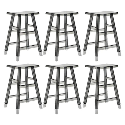 Tabouret de bar empilable chic en acrylique aux couleurs vibrantes