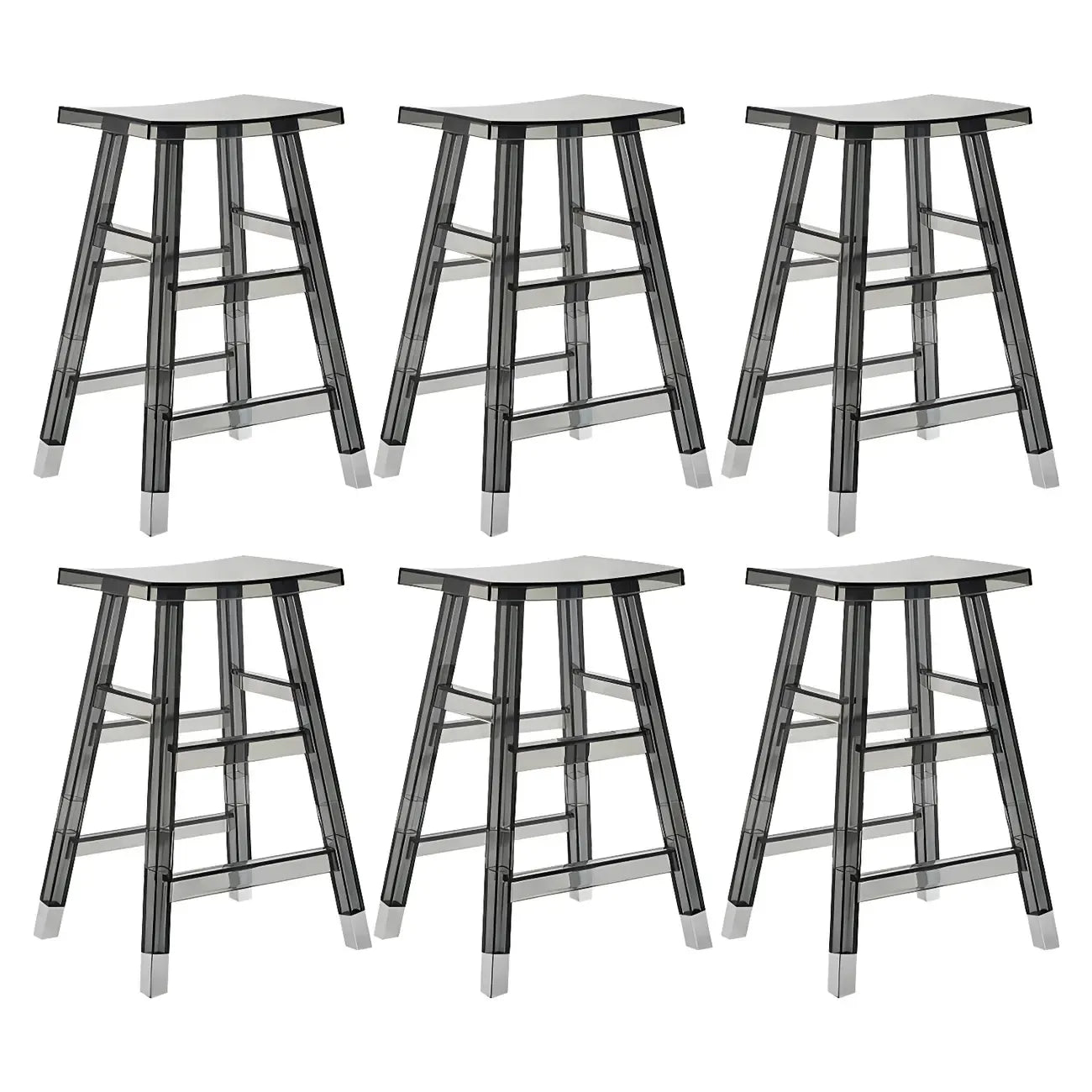 Tabouret de bar empilable chic en acrylique aux couleurs vibrantes