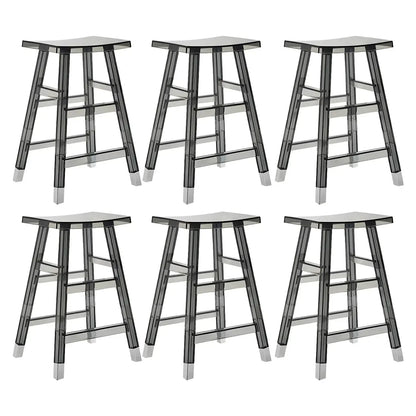 Tabouret de bar empilable chic en acrylique aux couleurs vibrantes