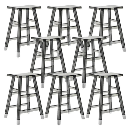 Tabouret de bar empilable chic en acrylique aux couleurs vibrantes