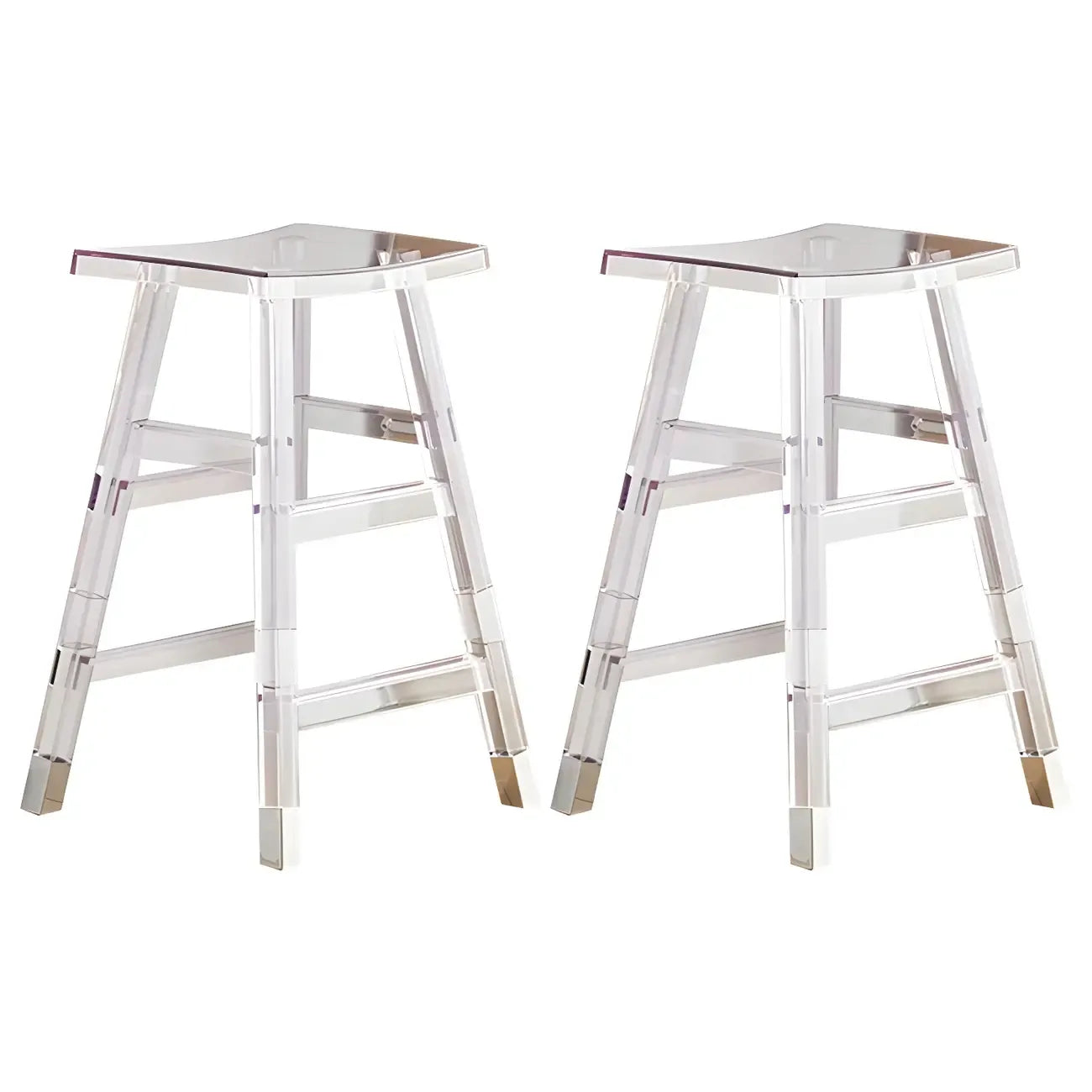 Tabouret de bar empilable chic en acrylique aux couleurs vibrantes