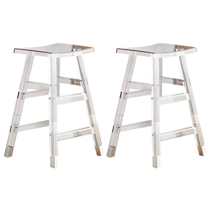 Tabouret de bar empilable chic en acrylique aux couleurs vibrantes