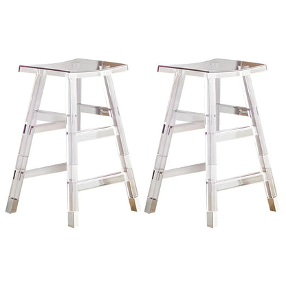 Tabouret de bar empilable chic en acrylique aux couleurs vibrantes