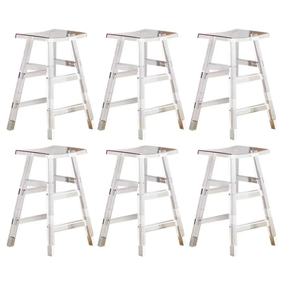 Tabouret de bar empilable chic en acrylique aux couleurs vibrantes