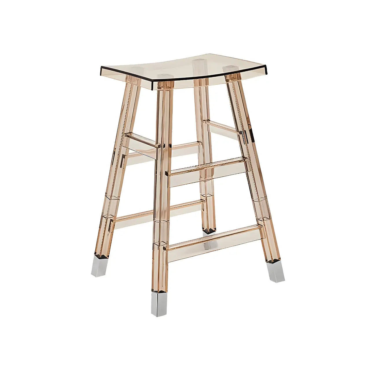 Tabouret de bar empilable chic en acrylique aux couleurs vibrantes