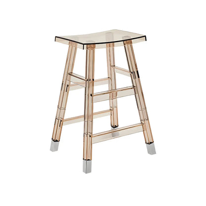 Tabouret de bar empilable chic en acrylique aux couleurs vibrantes