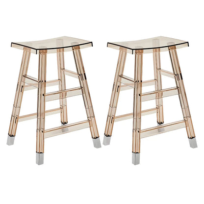 Tabouret de bar empilable chic en acrylique aux couleurs vibrantes