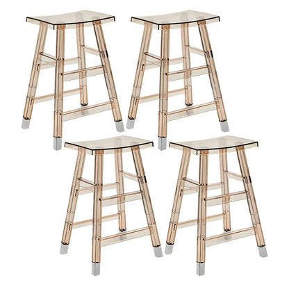 Tabouret de bar empilable chic en acrylique aux couleurs vibrantes