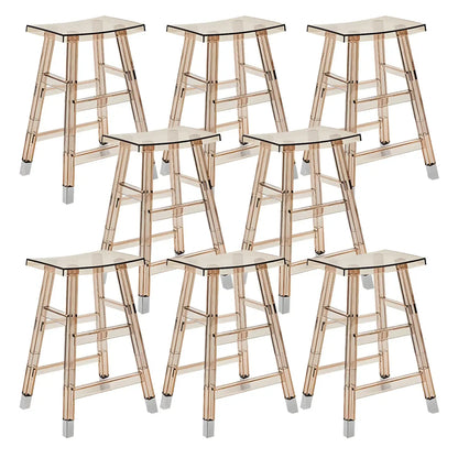 Tabouret de bar empilable chic en acrylique aux couleurs vibrantes