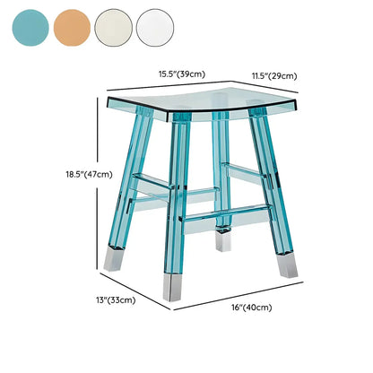 Tabouret de bar empilable chic en acrylique aux couleurs vibrantes