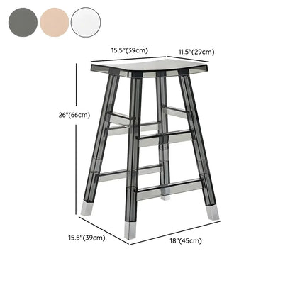 Tabouret de bar empilable chic en acrylique aux couleurs vibrantes