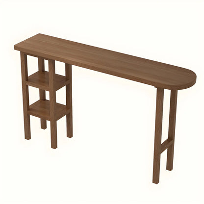 Tables de bar modernes en bois brun avec rangements pour salle à manger